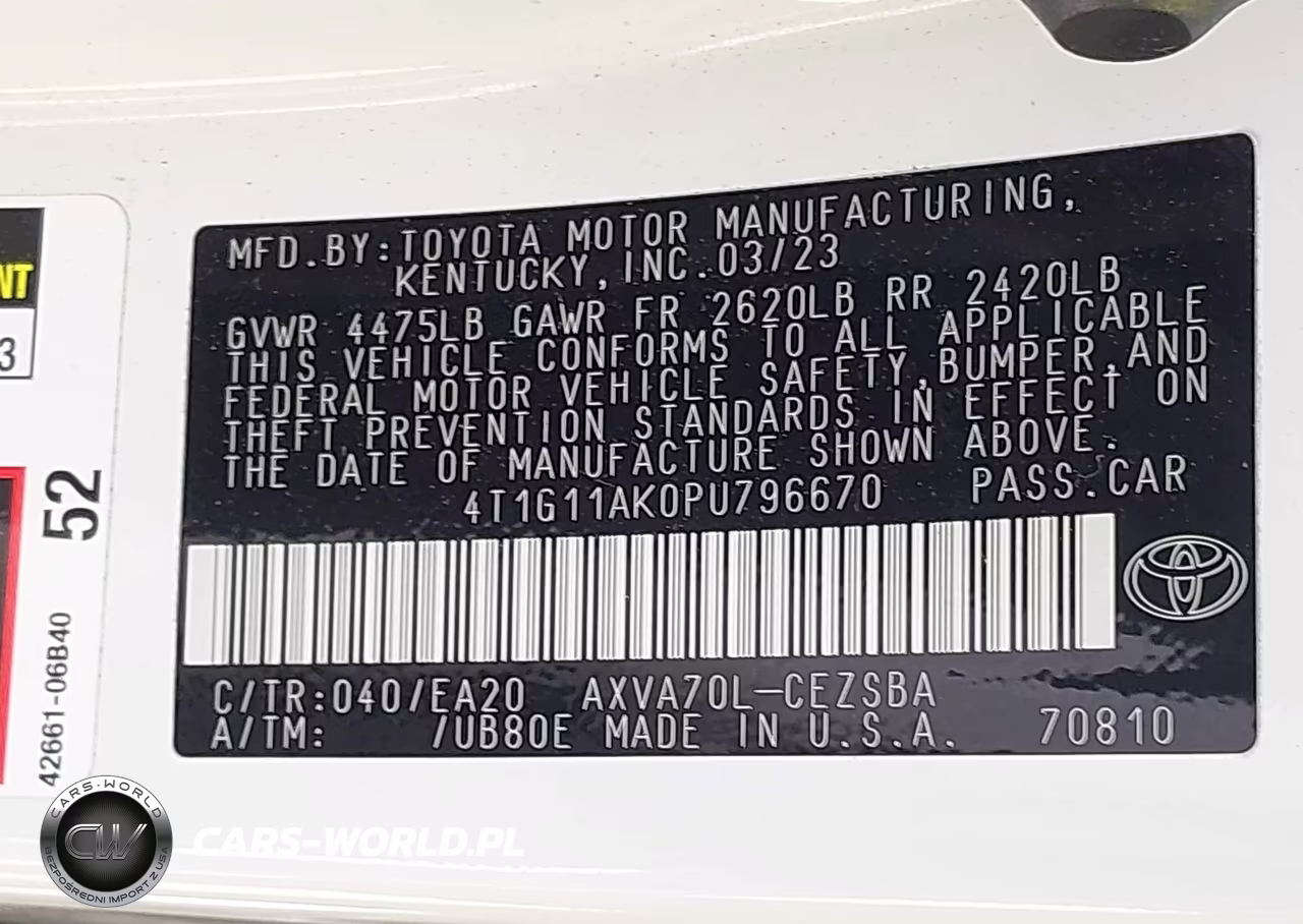 2023 Toyota Camry Se VIN:4T1G11AK0PU796670 - 9