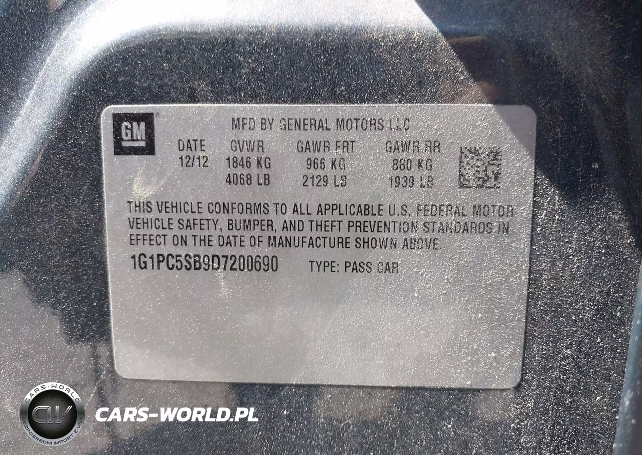 2013 Chevrolet Cruze 1Lt Auto VIN:1G1PC5SB9D7200690 - 9