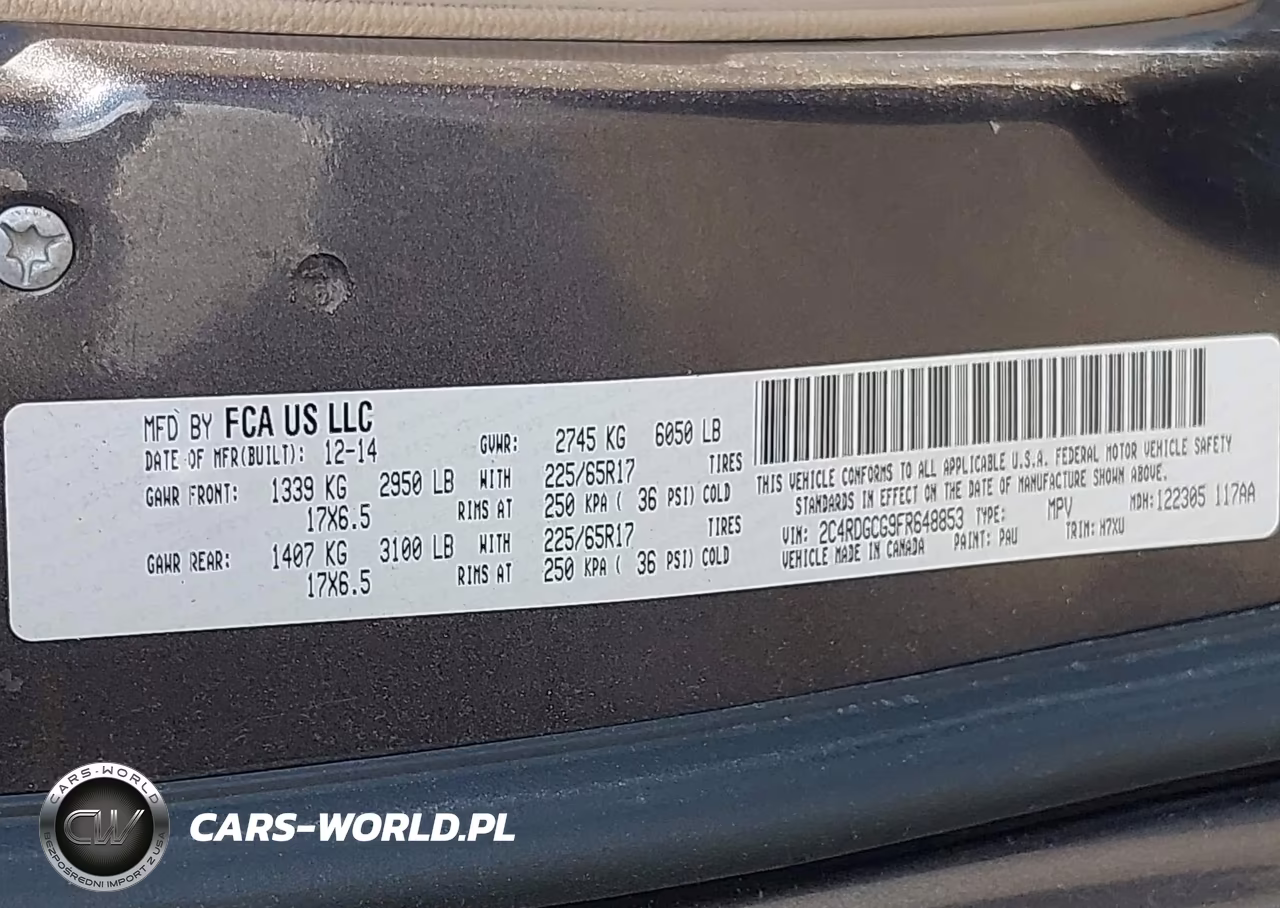 2015 Dodge Grand Caravan Sxt VIN:2C4RDGCG9FR648853 - 9
