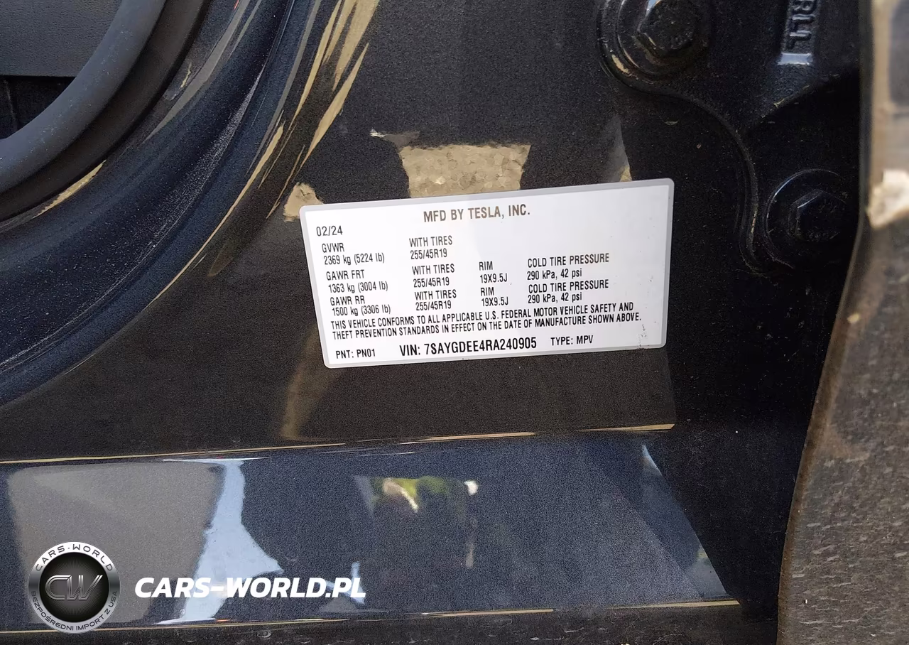2024 Tesla Model Y Long Range Dual Motor All-Wheel Drive VIN:7SAYGDEE4RA240905 - 9