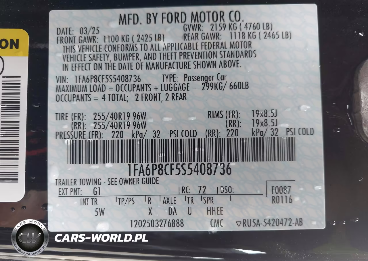 2025 Ford Mustang Gt Premium Fastback VIN:1FA6P8CF5S5408736 - 9