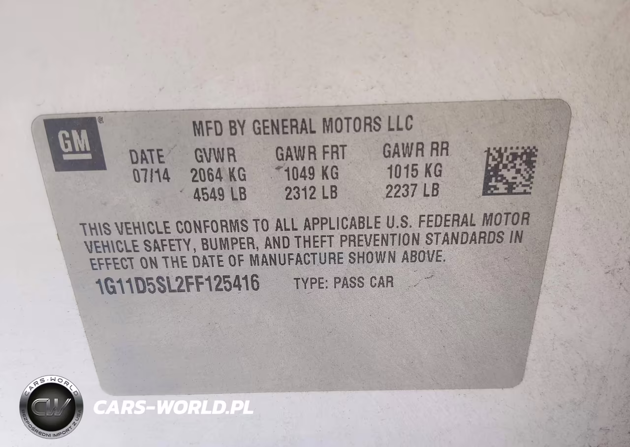 2015 Chevrolet Malibu 2Lt VIN:1G11D5SL2FF125416 - 9