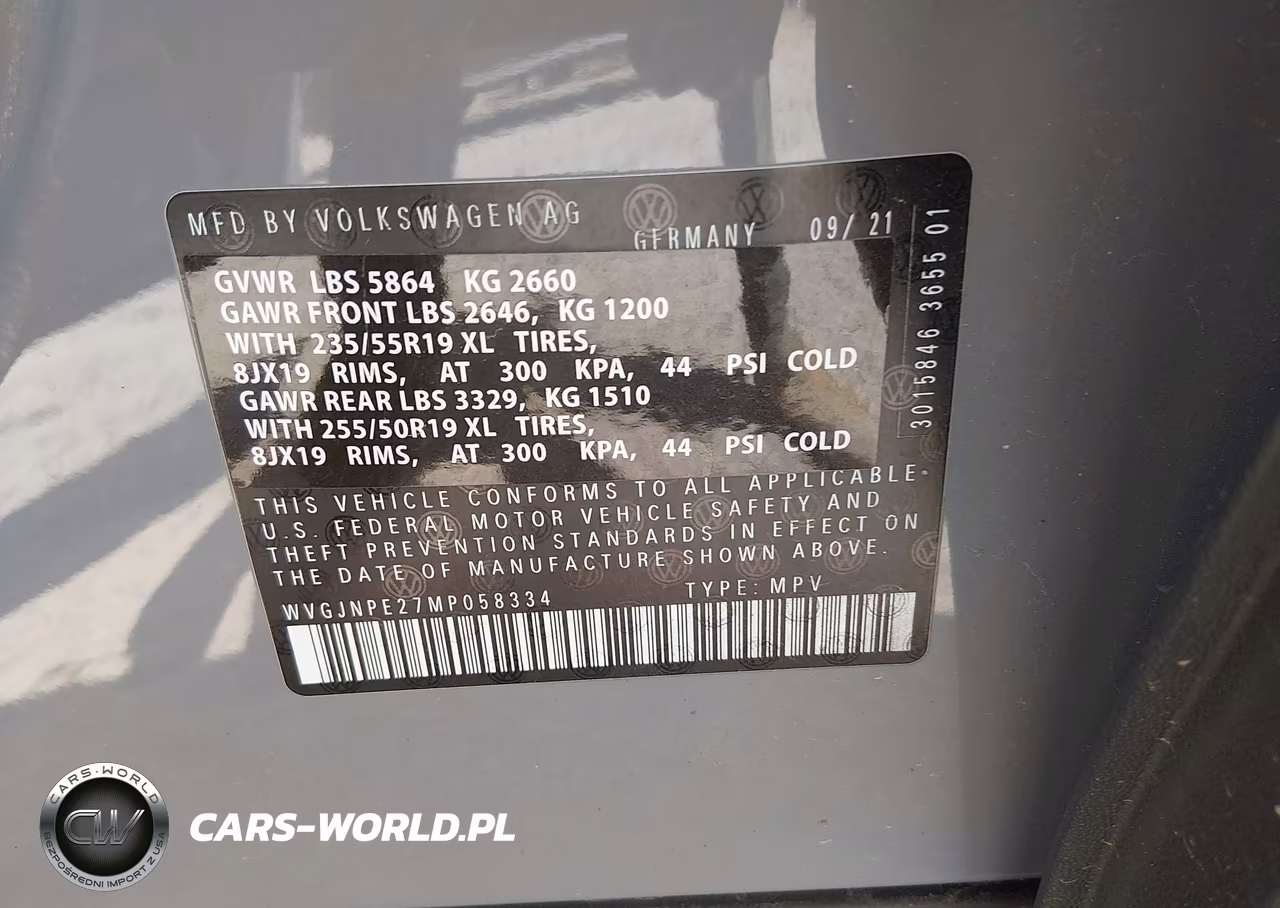 2021 Volkswagen Id.4 Awd Pro VIN:WVGJNPE27MP058334 - 9