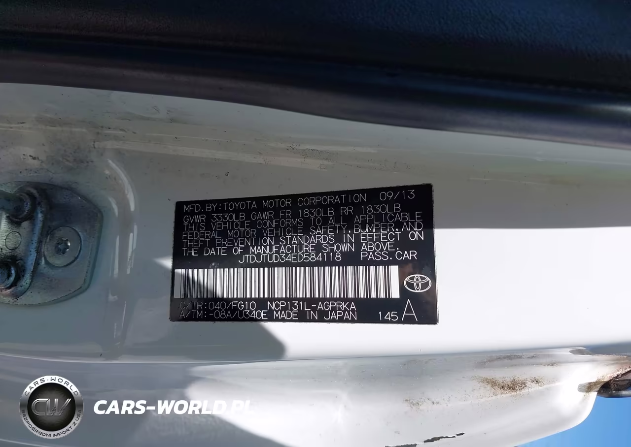 2014 Toyota Yaris Le (Tmc-Cbu Plant) VIN:JTDJTUD34ED584118 - 9