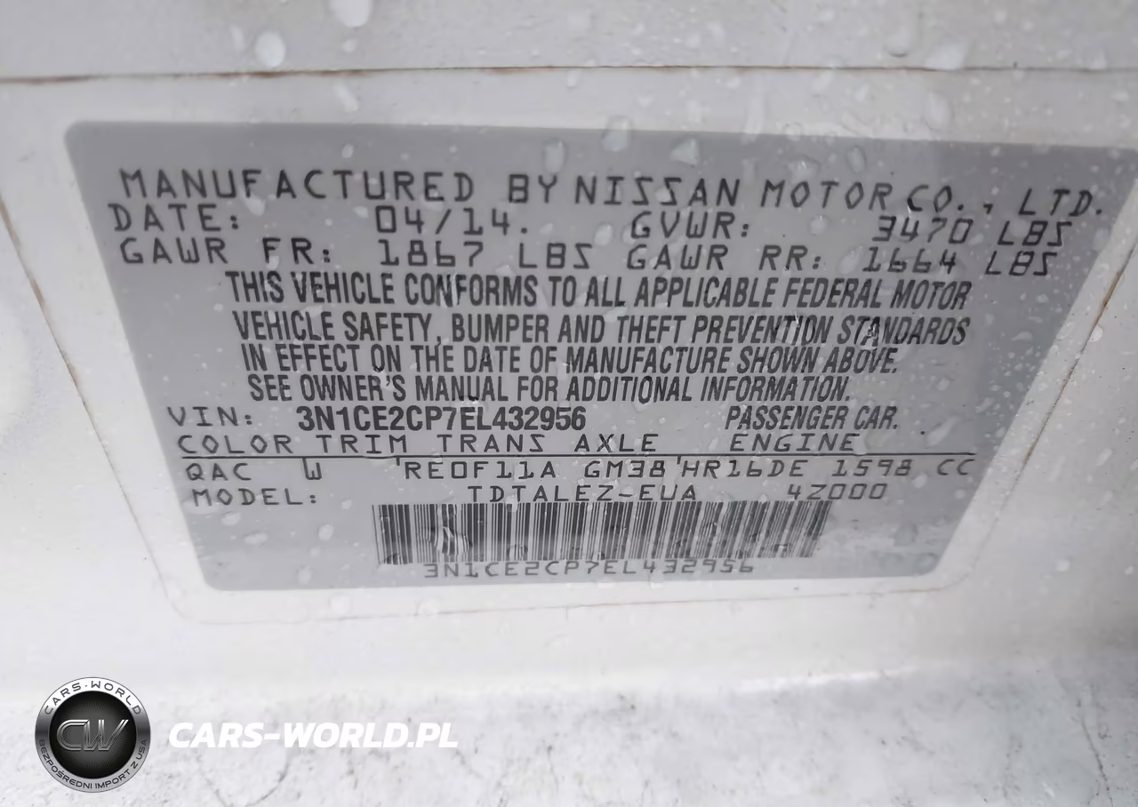 2014 Nissan Versa Note Sv VIN:3N1CE2CP7EL432956 - 9