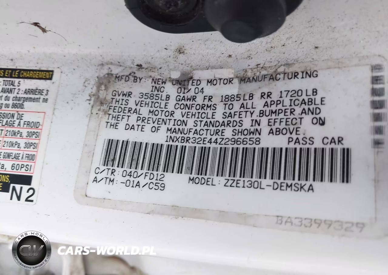 2004 Toyota Corolla S VIN:1NXBR32E44Z296658 - 9
