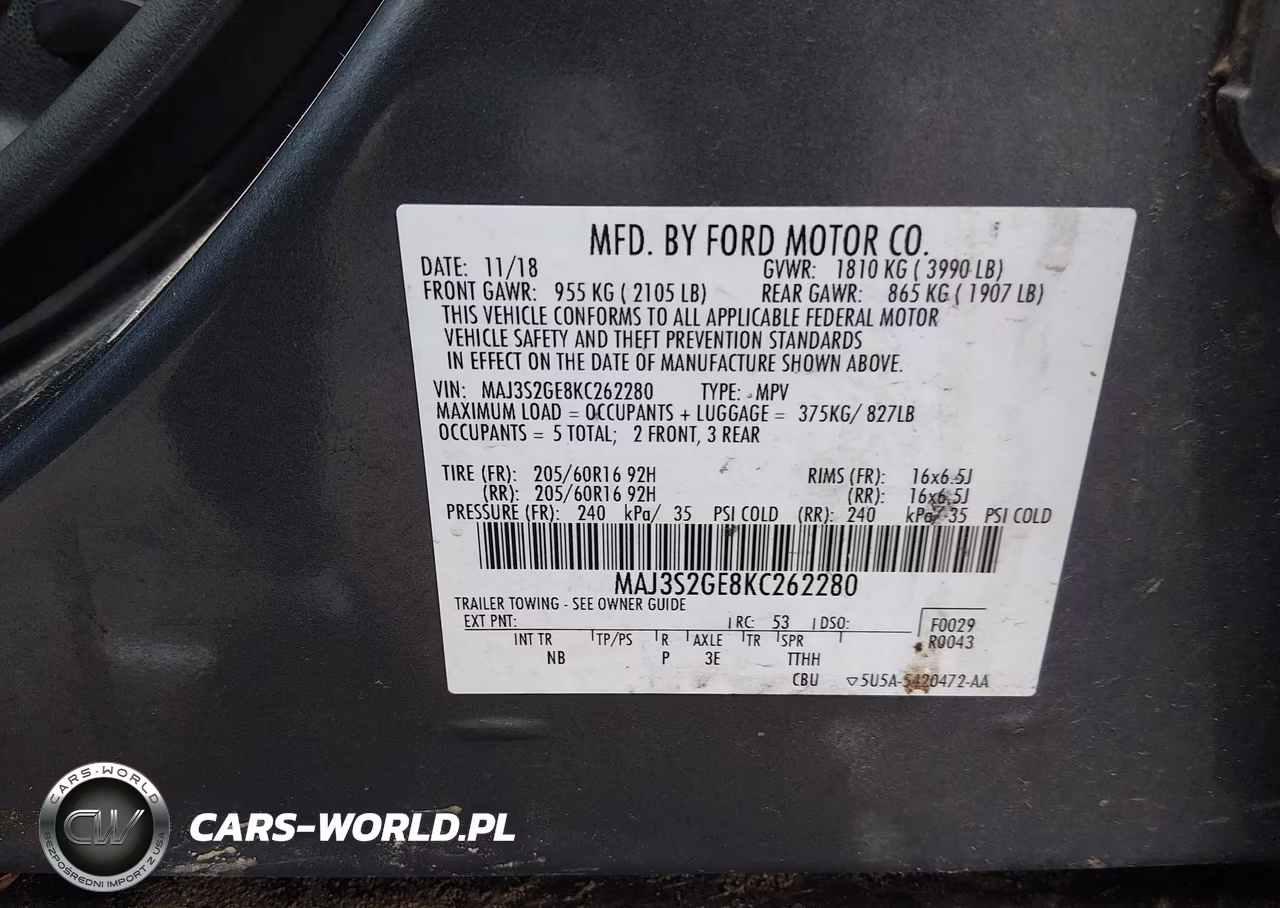 2019 Ford Ecosport Se VIN:MAJ3S2GE8KC262280 - 9