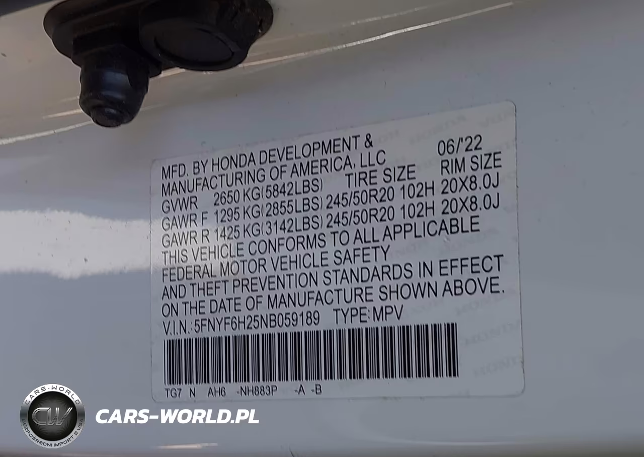 2022 Honda Pilot Awd Special Edition VIN:5FNYF6H25NB059189 - 9
