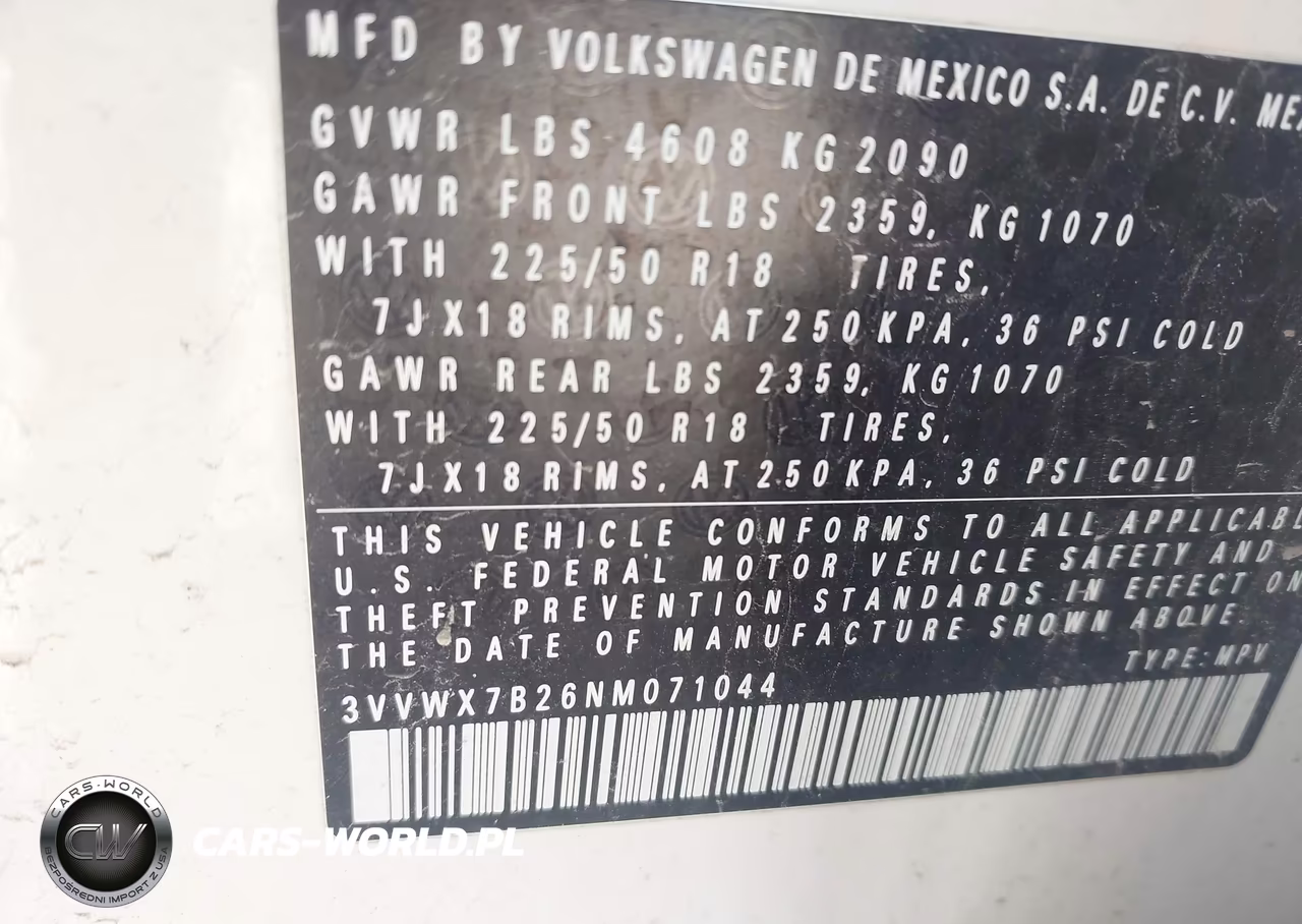2022 Volkswagen Taos 1.5T Se VIN:3VVWX7B26NM071044 - 9