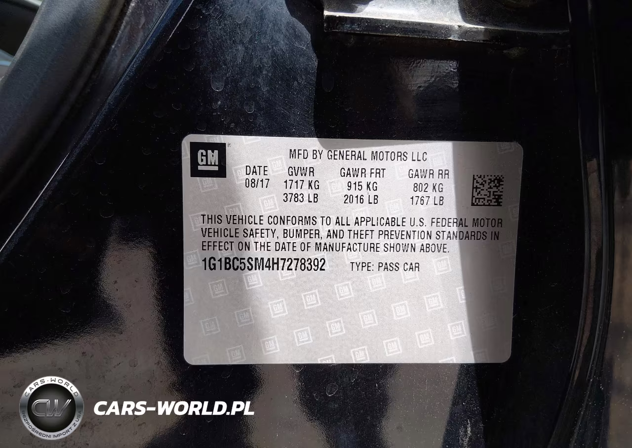 2017 Chevrolet Cruze Ls Auto VIN:1G1BC5SM4H7278392 - 9