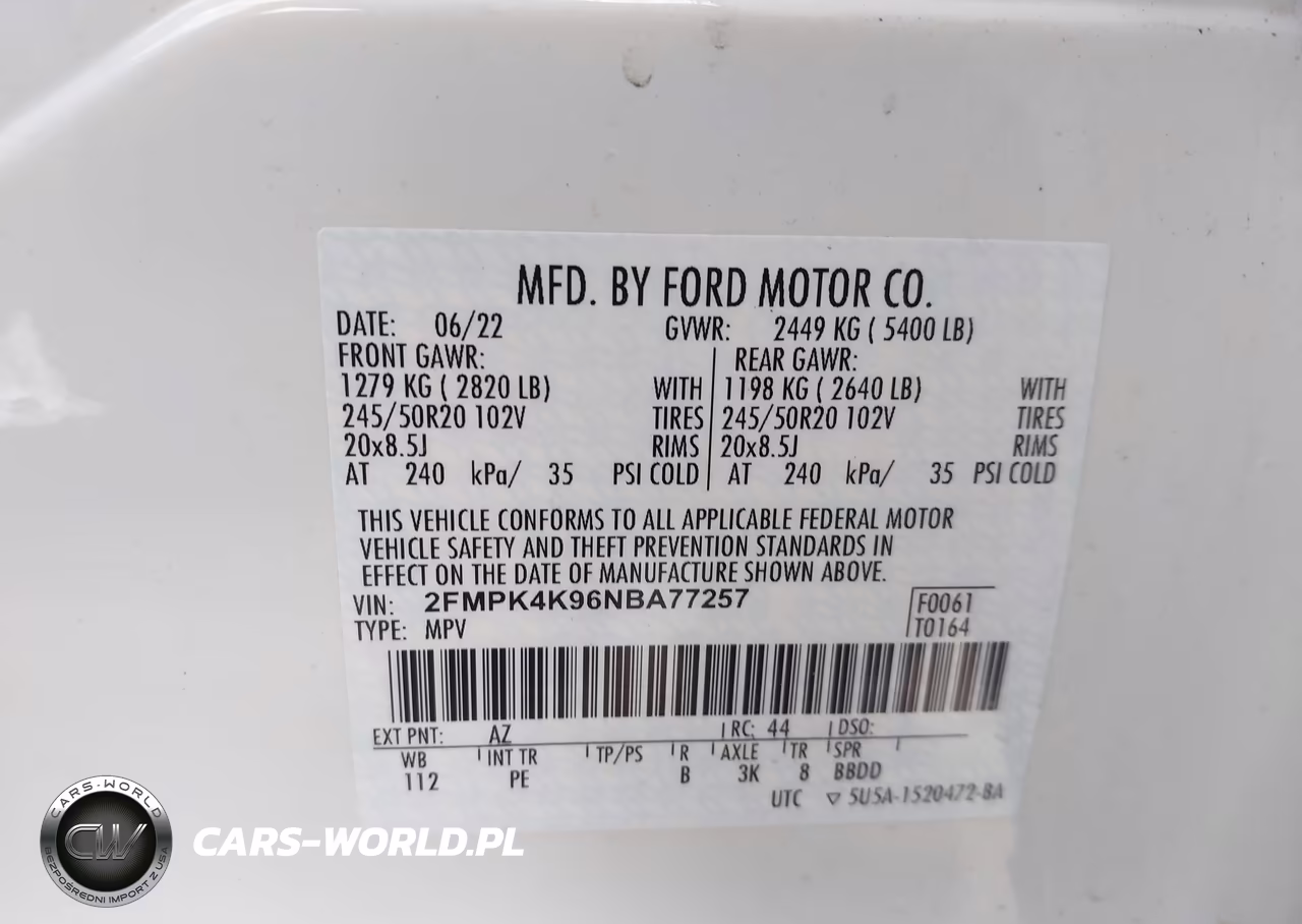 2022 Ford Edge Titanium VIN:2FMPK4K96NBA77257 - 9