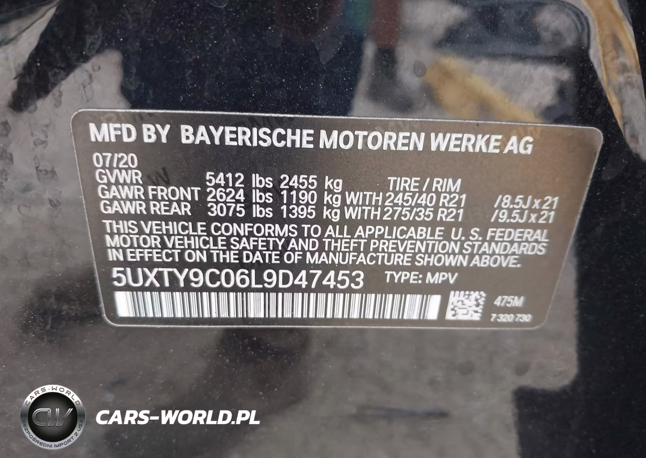 2020 BMW X3 M40I VIN:5UXTY9C06L9D47453 - 9