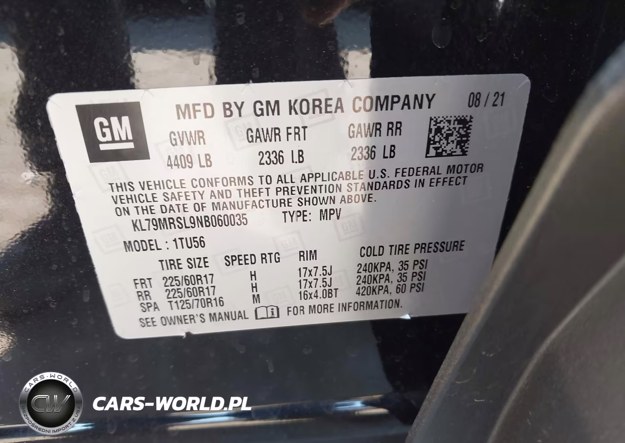 2022 Chevrolet Trailblazer Awd Lt VIN:KL79MRSL9NB060035 - 9