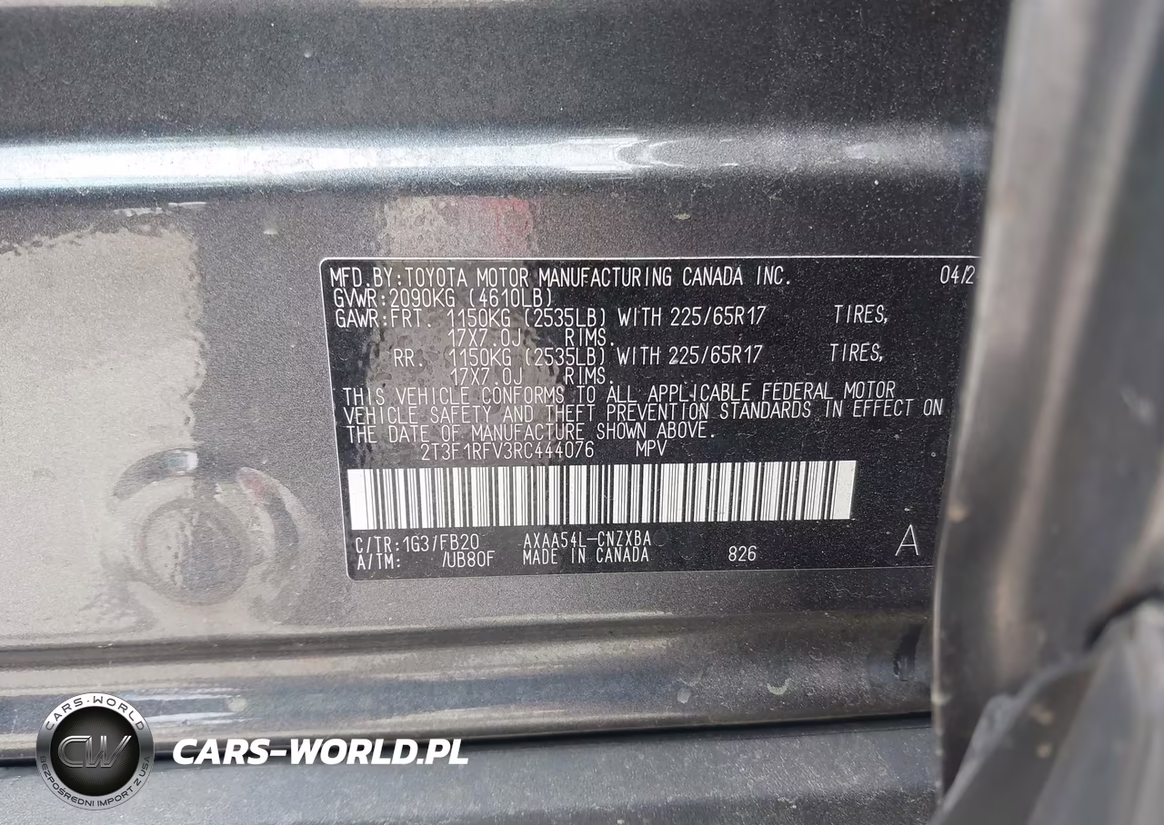 2024 Toyota Rav4 Le VIN:2T3F1RFV3RC444076 - 9