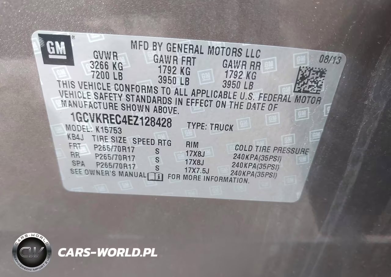 2014 Chevrolet Silverado 1500 2Lt VIN:1GCVKREC4EZ128428 - 9