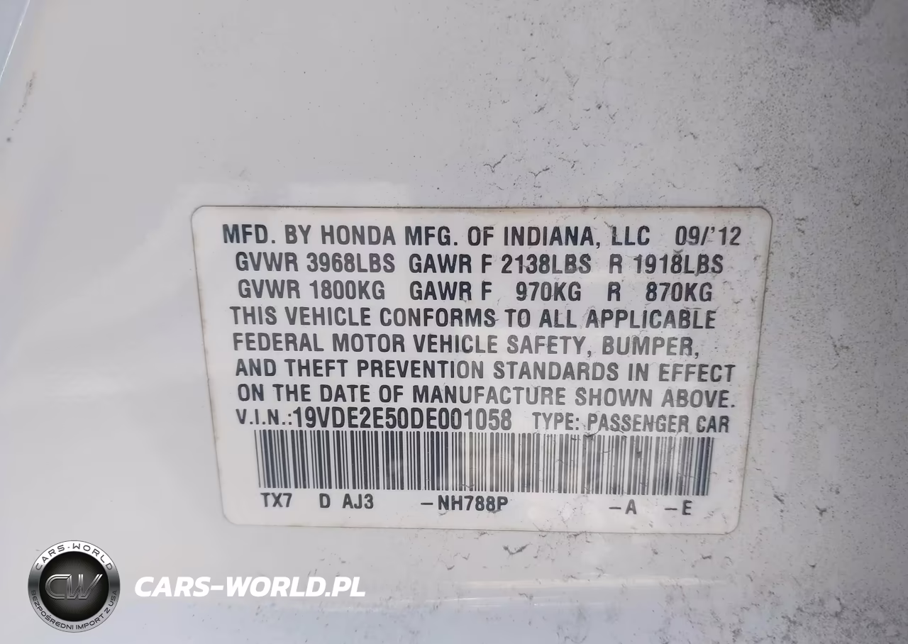 2013 Acura Ilx 2.4L VIN:19VDE2E50DE001058 - 9