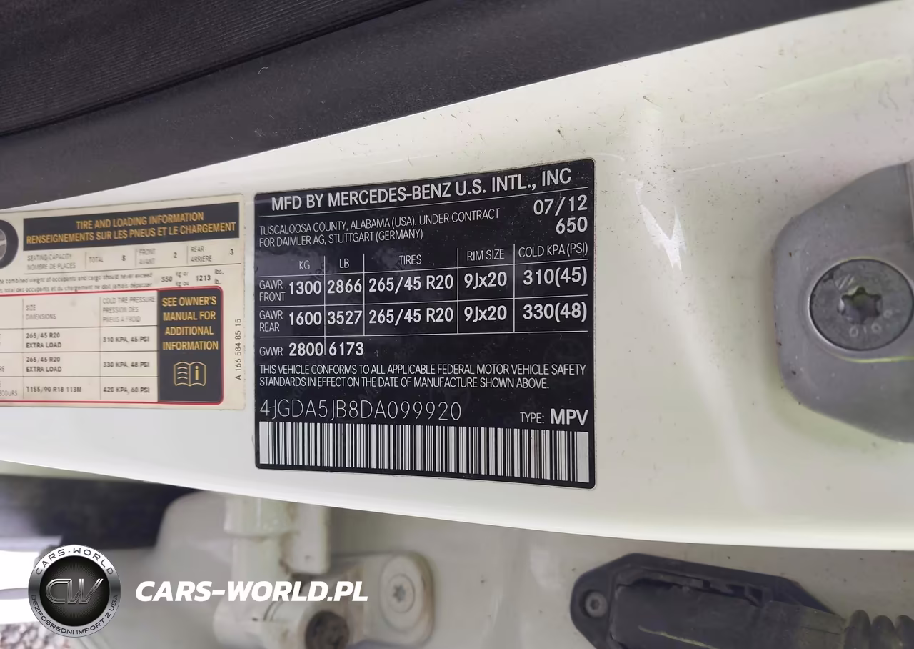 2013 Mercedes-Benz Ml 350 VIN:4JGDA5JB8DA099920 - 9