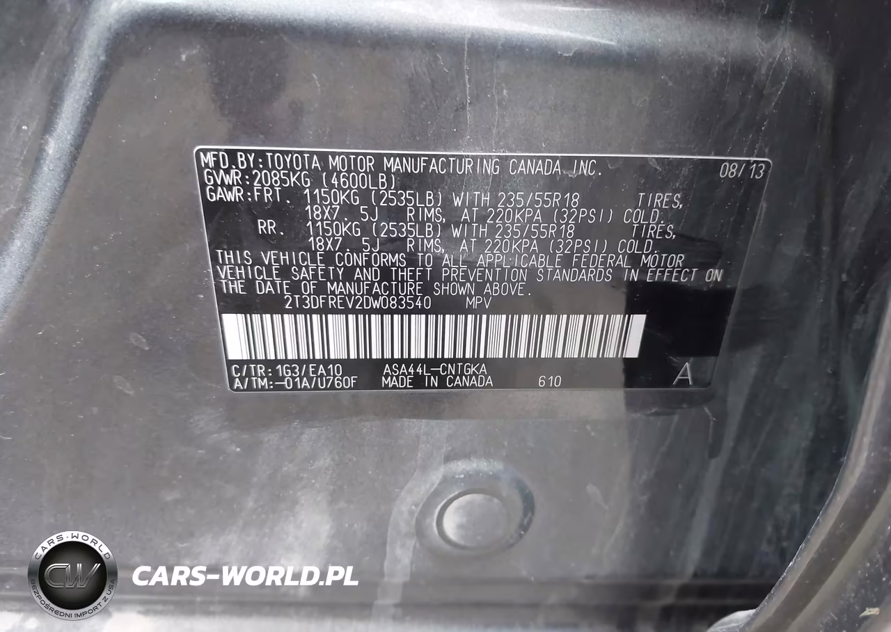 2013 Toyota Rav4 Limited VIN:2T3DFREV2DW083540 - 9