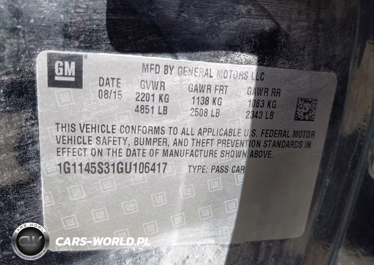 2016 Chevrolet Impala 2Lz VIN:1G1145S31GU106417 - 9