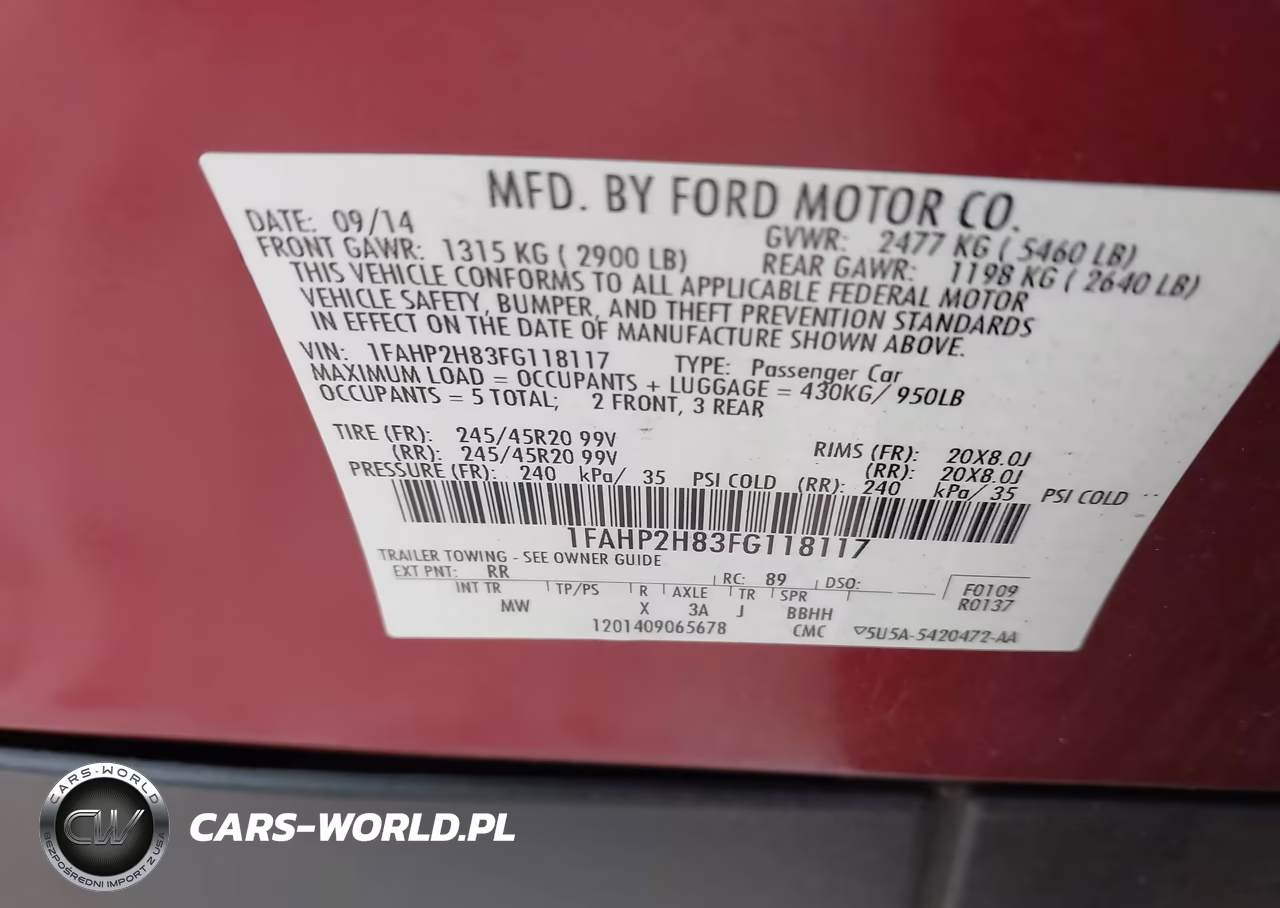2015 Ford Taurus Sel VIN:1FAHP2H83FG118117 - 9