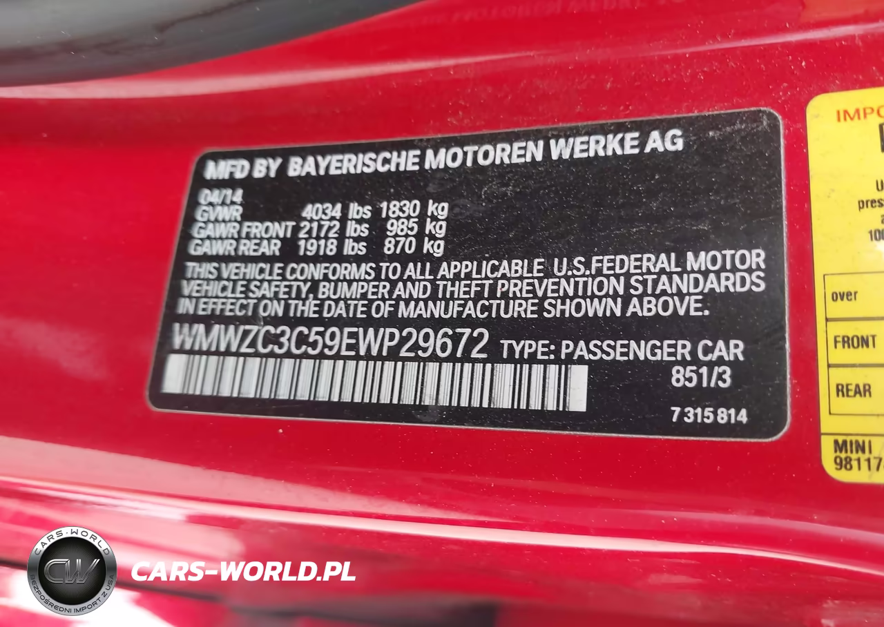 2014 Mini Countryman Cooper S VIN:WMWZC3C59EWP29672 - 9