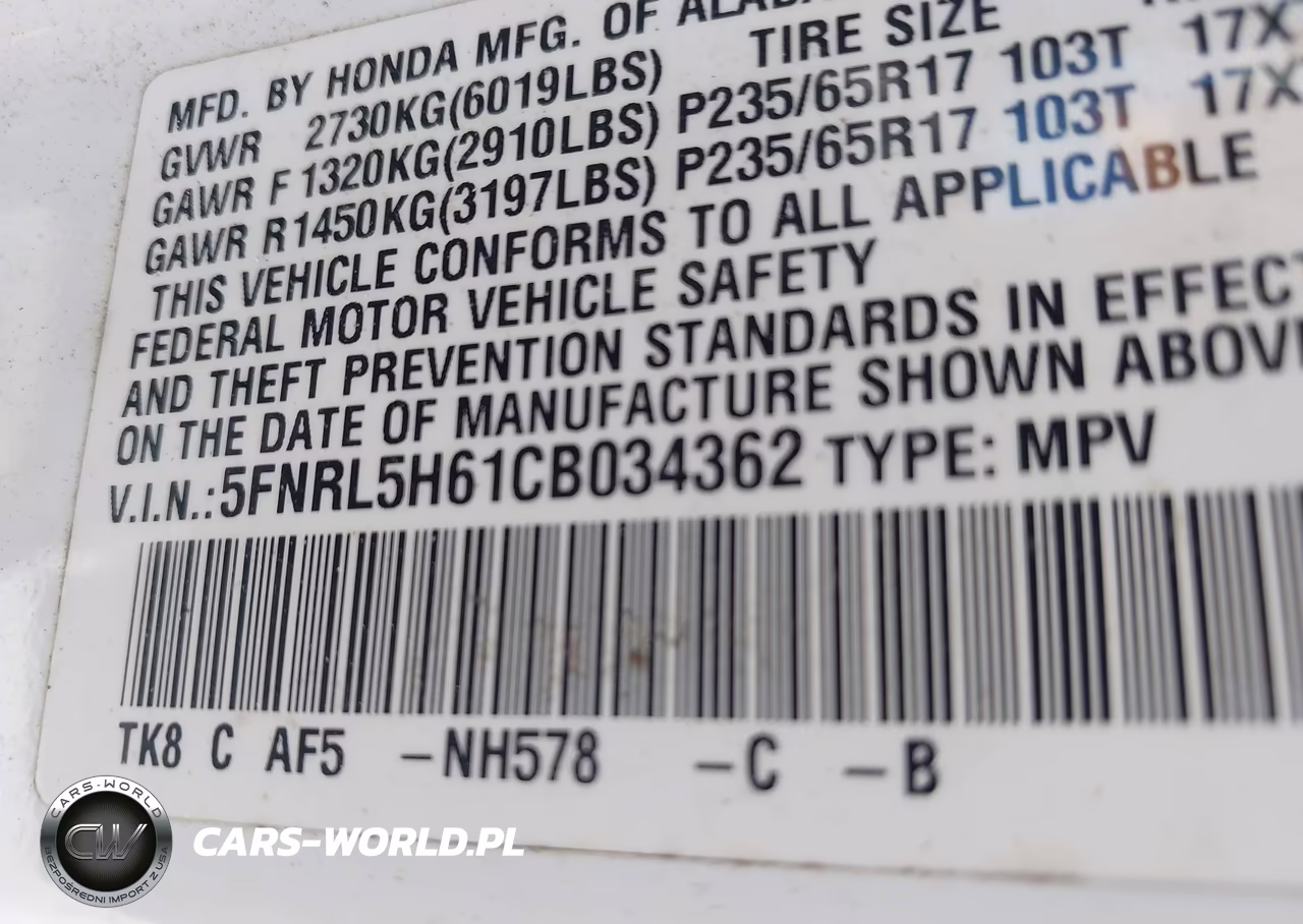 2012 Honda Odyssey Ex-L VIN:5FNRL5H61CB034362 - 9