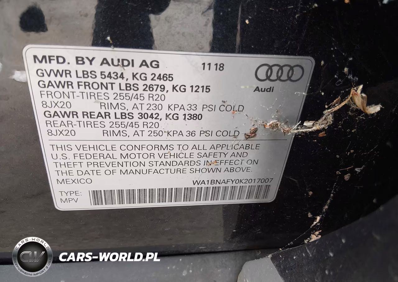 2019 Audi Q5 45 Premium VIN:WA1BNAFY0K2017007 - 9