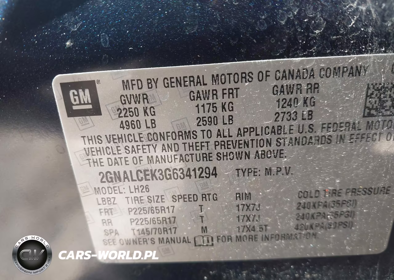 2016 Chevrolet Equinox Lt VIN:2GNALCEK3G6341294 - 9