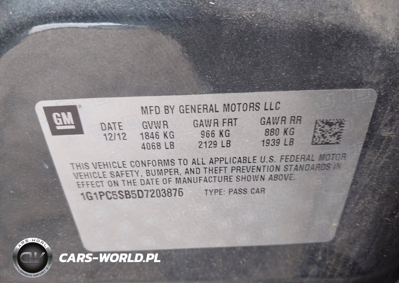 2013 Chevrolet Cruze 1Lt Auto VIN:1G1PC5SB5D7203876 - 9