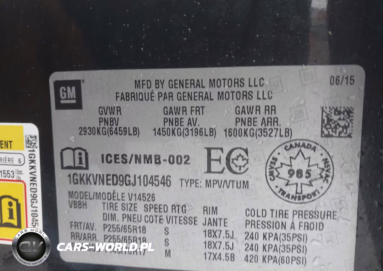 2016 GMC Acadia Sle1 VIN:1GKKVNED9GJ104546 - 9