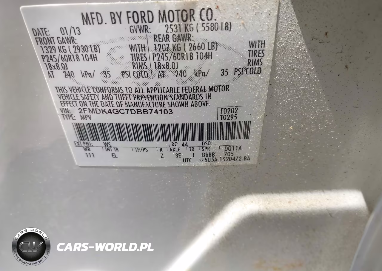 2013 Ford Edge Se VIN:2FMDK4GC7DBB74103 - 9
