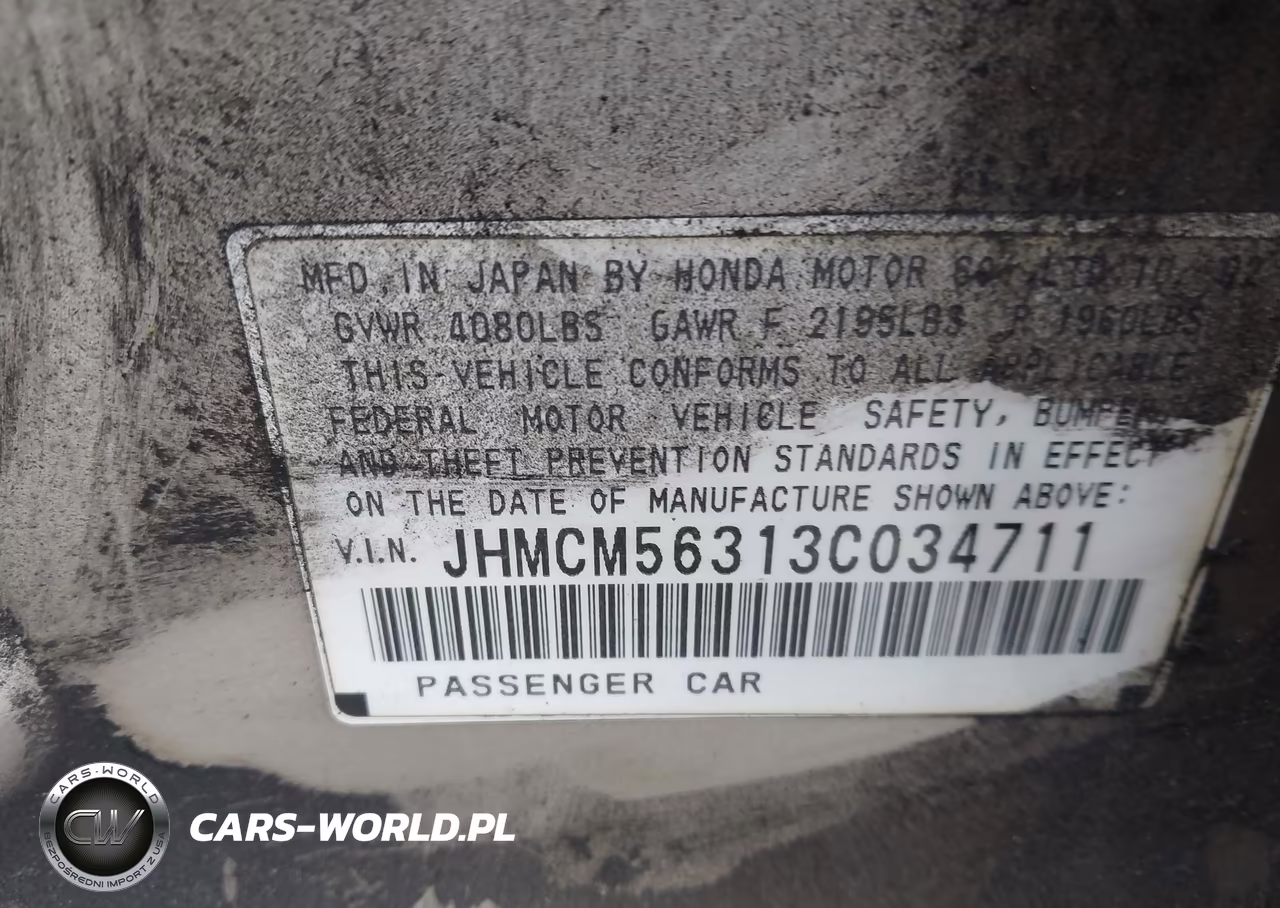 2003 Honda Accord 2.4 Lx VIN:JHMCM56313C034711 - 9