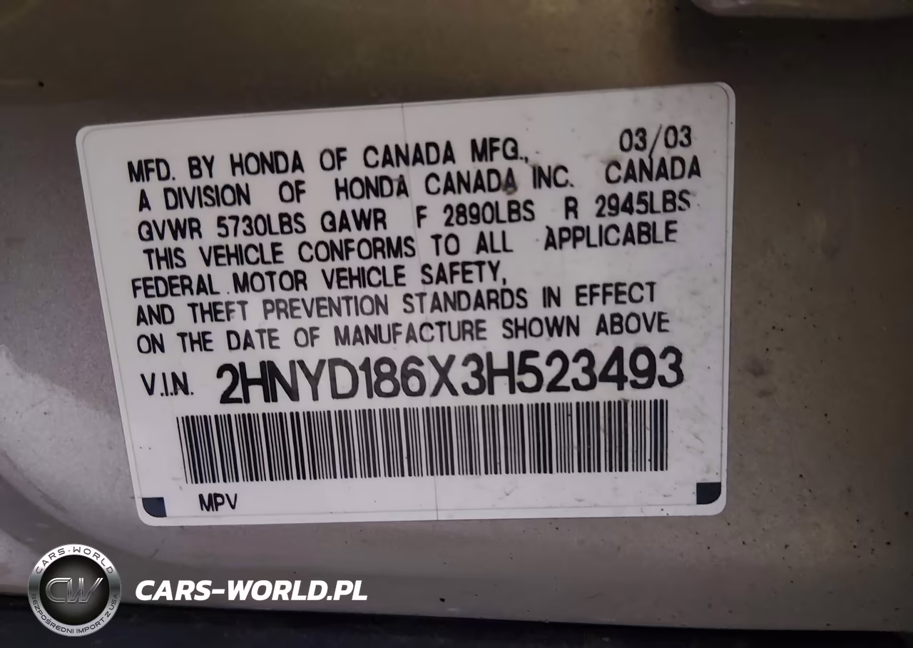 2003 Acura Mdx VIN:2HNYD186X3H523493 - 9