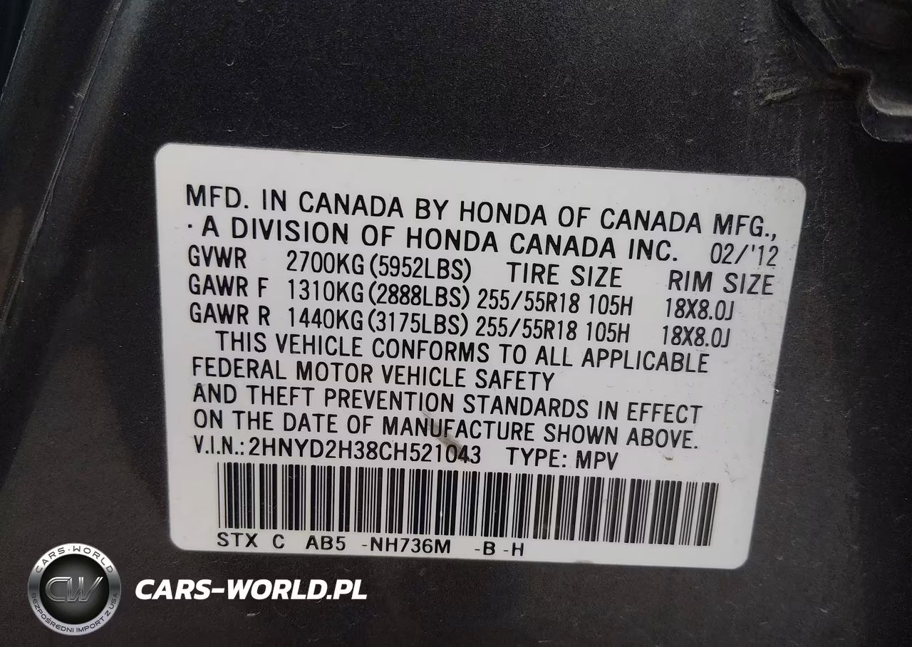 2012 Acura Mdx Technology Package VIN:2HNYD2H38CH521043 - 9