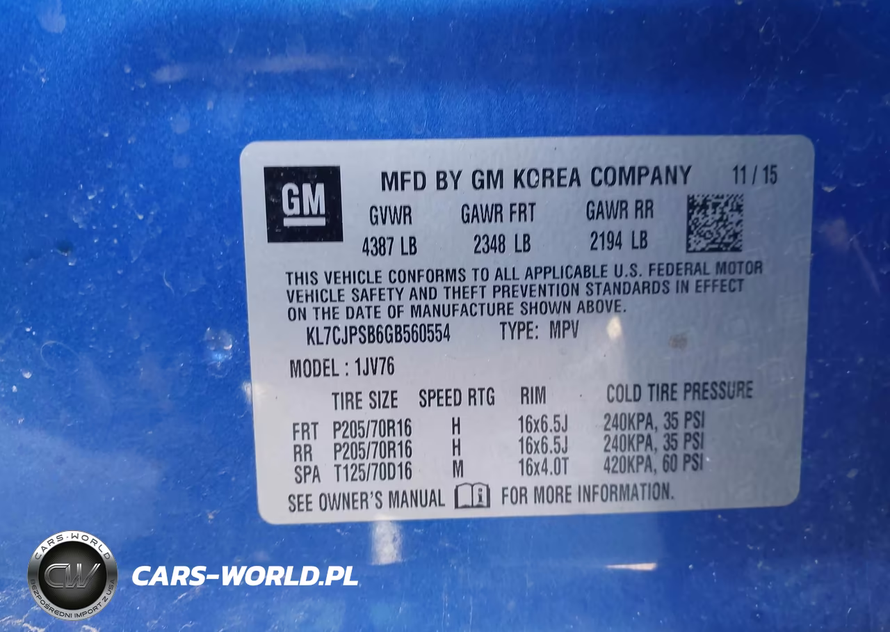 2016 Chevrolet Trax Lt VIN:KL7CJPSB6GB560554 - 9