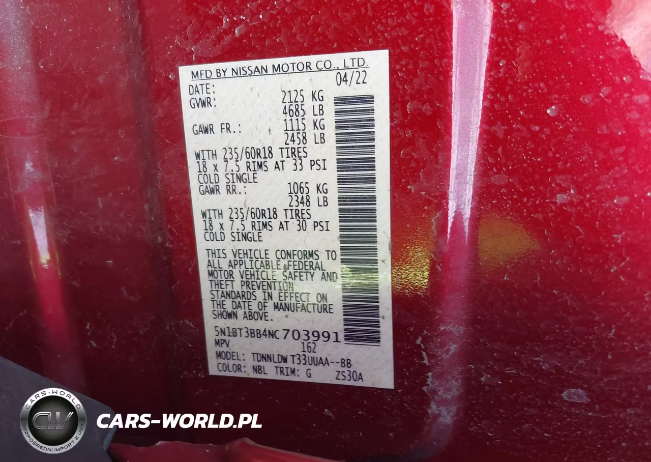 2022 Nissan Rogue Sv Intelligent Awd VIN:5N1BT3BB4NC703991 - 9