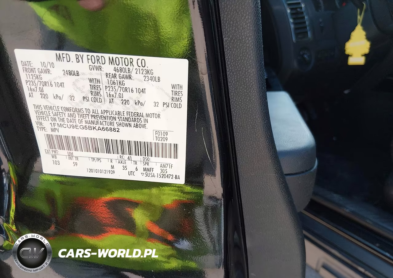 2011 Ford Escape Limited VIN:1FMCU9EG5BKA66882 - 9