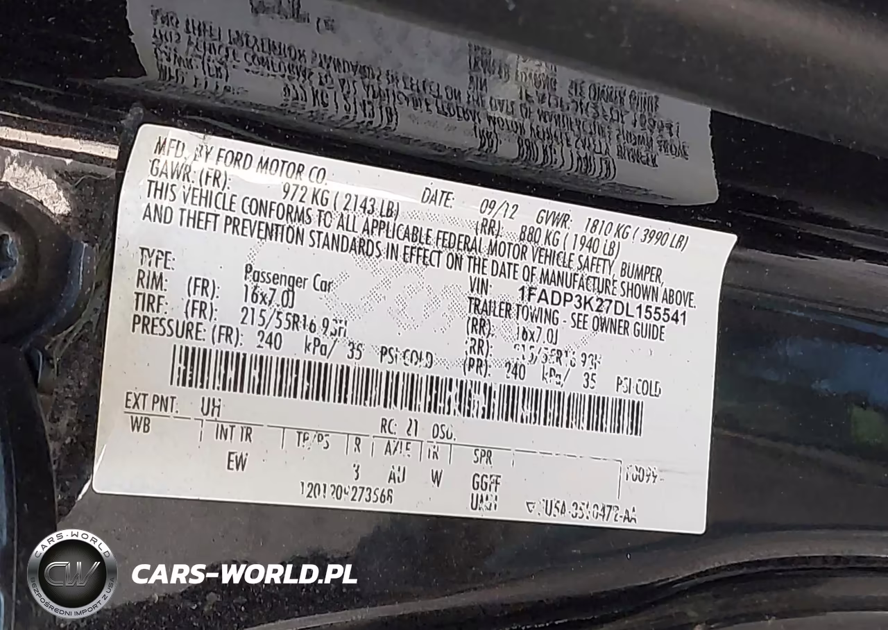 2013 Ford Focus Se VIN:1FADP3K27DL155541 - 9