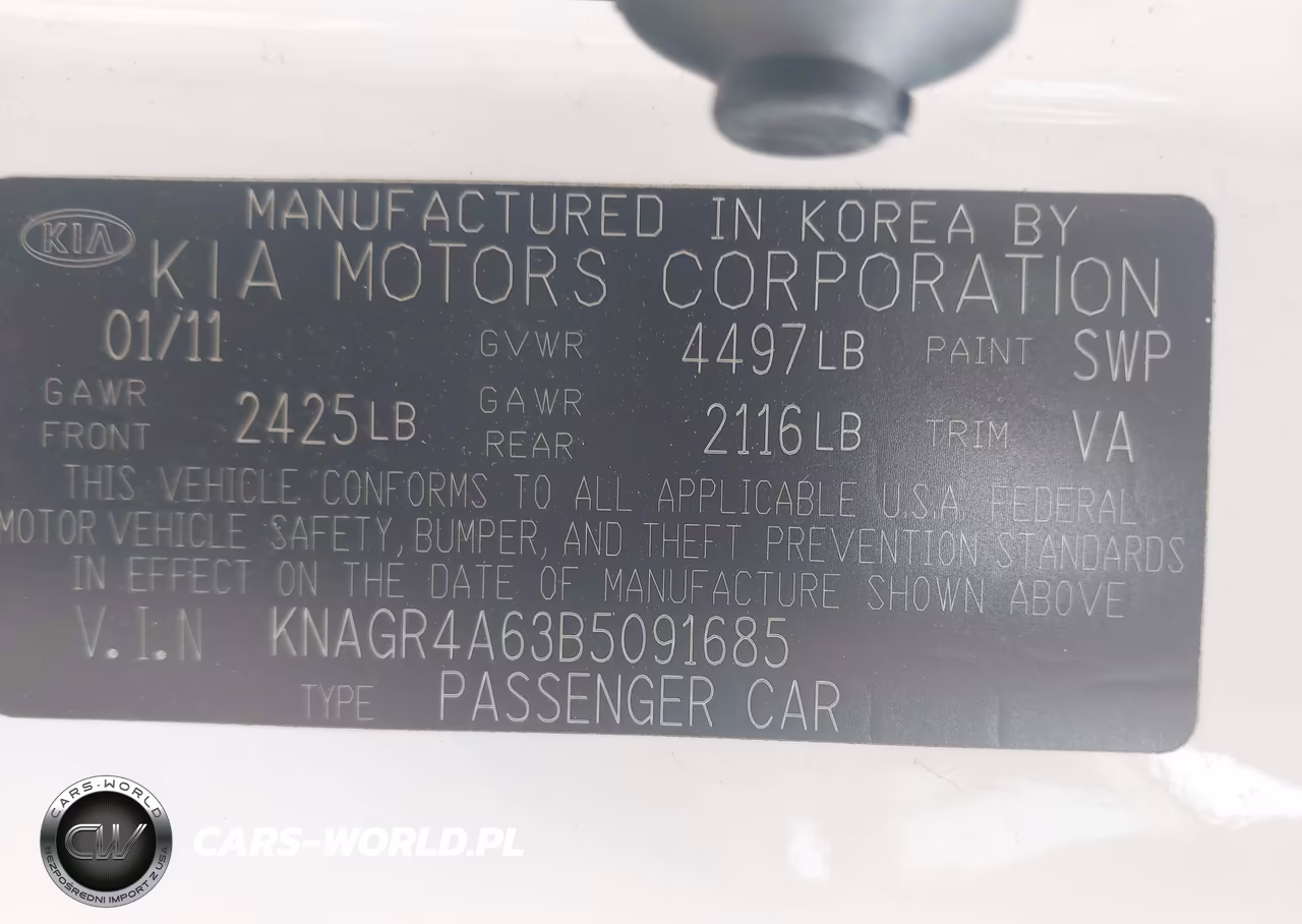 2011 Kia Optima Sx VIN:KNAGR4A63B5091685 - 9