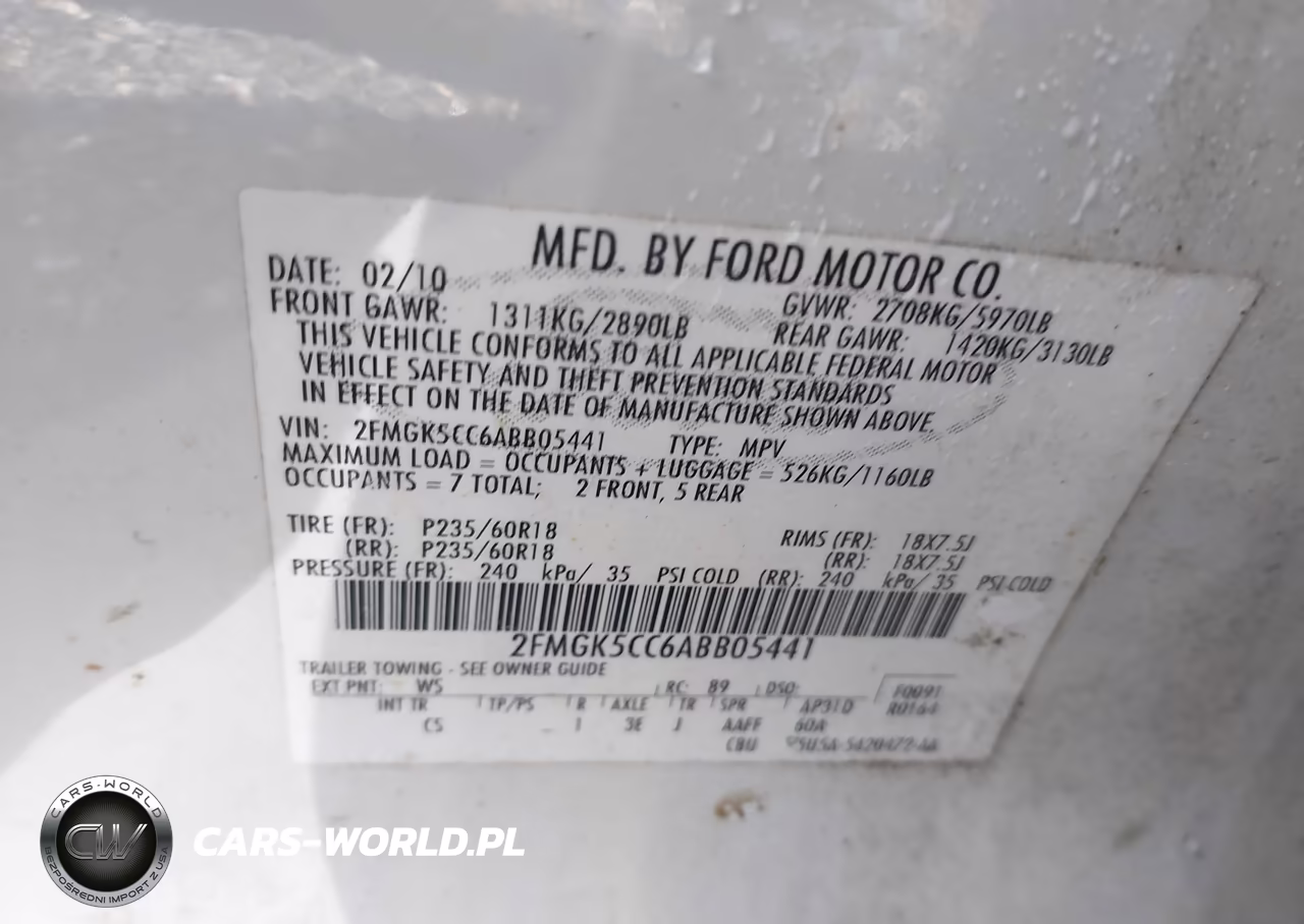 2010 Ford Flex Sel VIN:2FMGK5CC6ABB05441 - 9