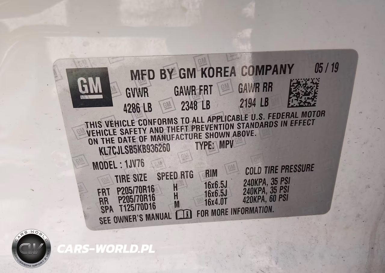 2019 Chevrolet Trax Lt VIN:KL7CJLSB5KB936260 - 9
