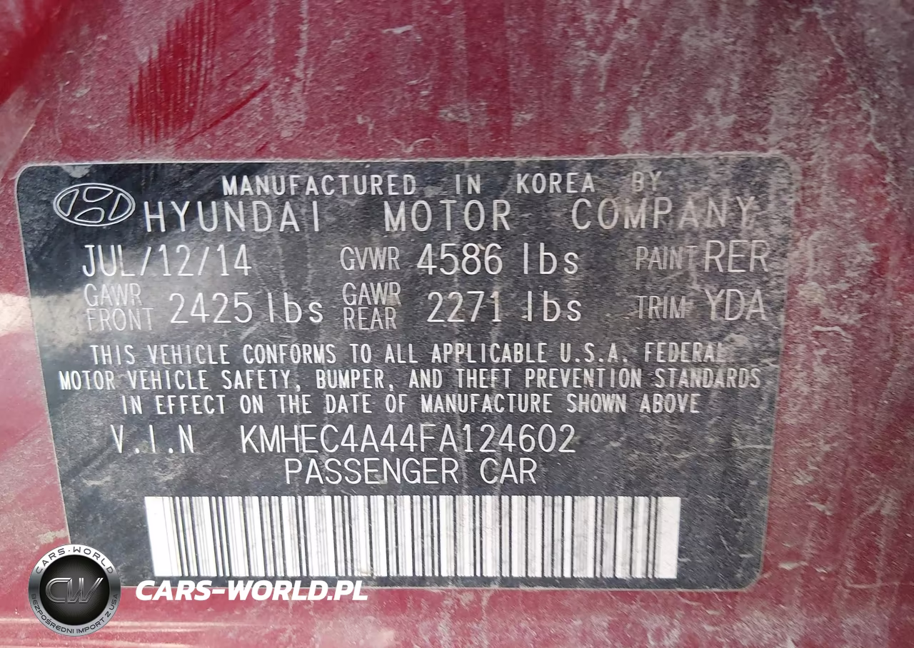 2015 Hyundai Sonata Hybrid Limited VIN:KMHEC4A44FA124602 - 9