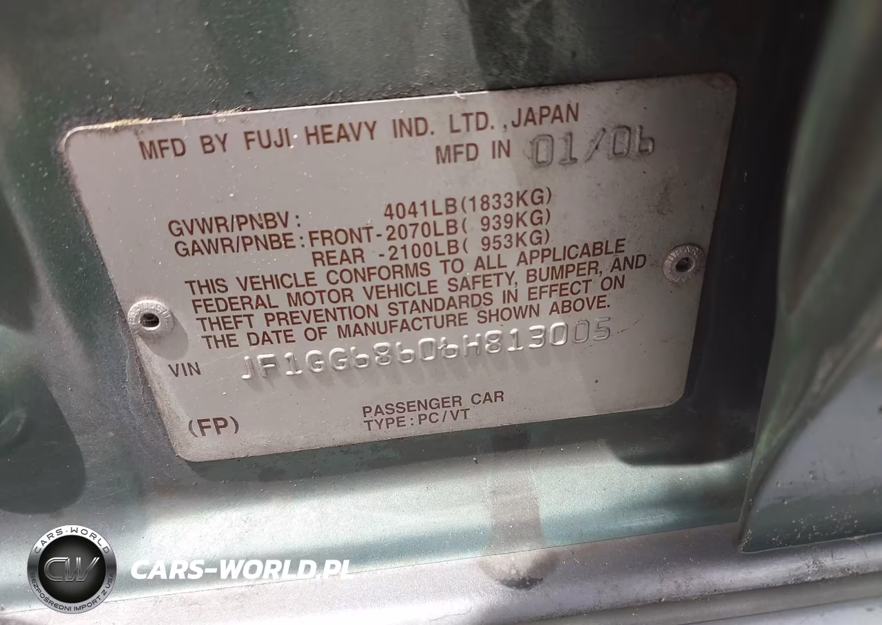 2006 Subaru Impreza Outback Sport VIN:JF1GG68606H813005 - 9