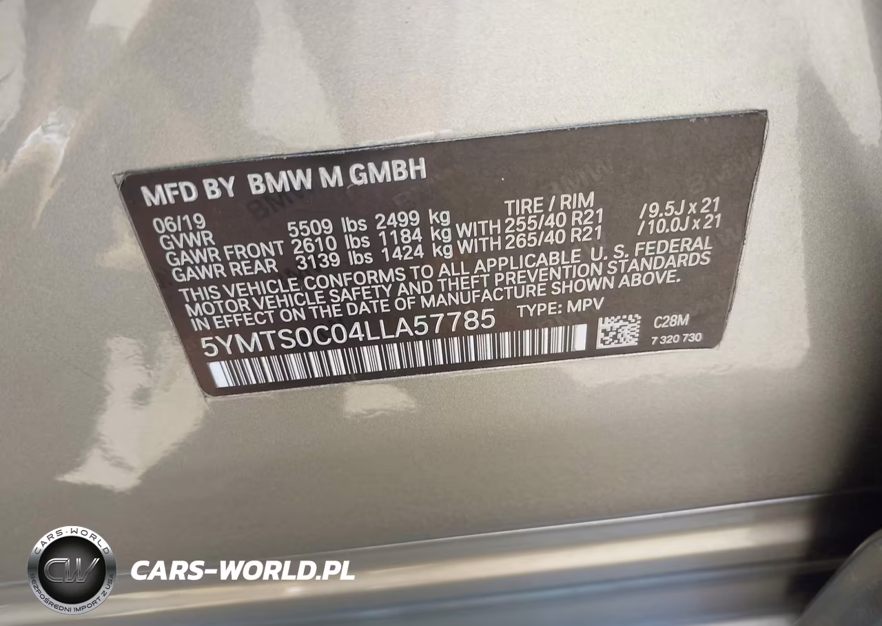 2020 BMW X3 M Competition VIN:5YMTS0C04LLA57785 - 9