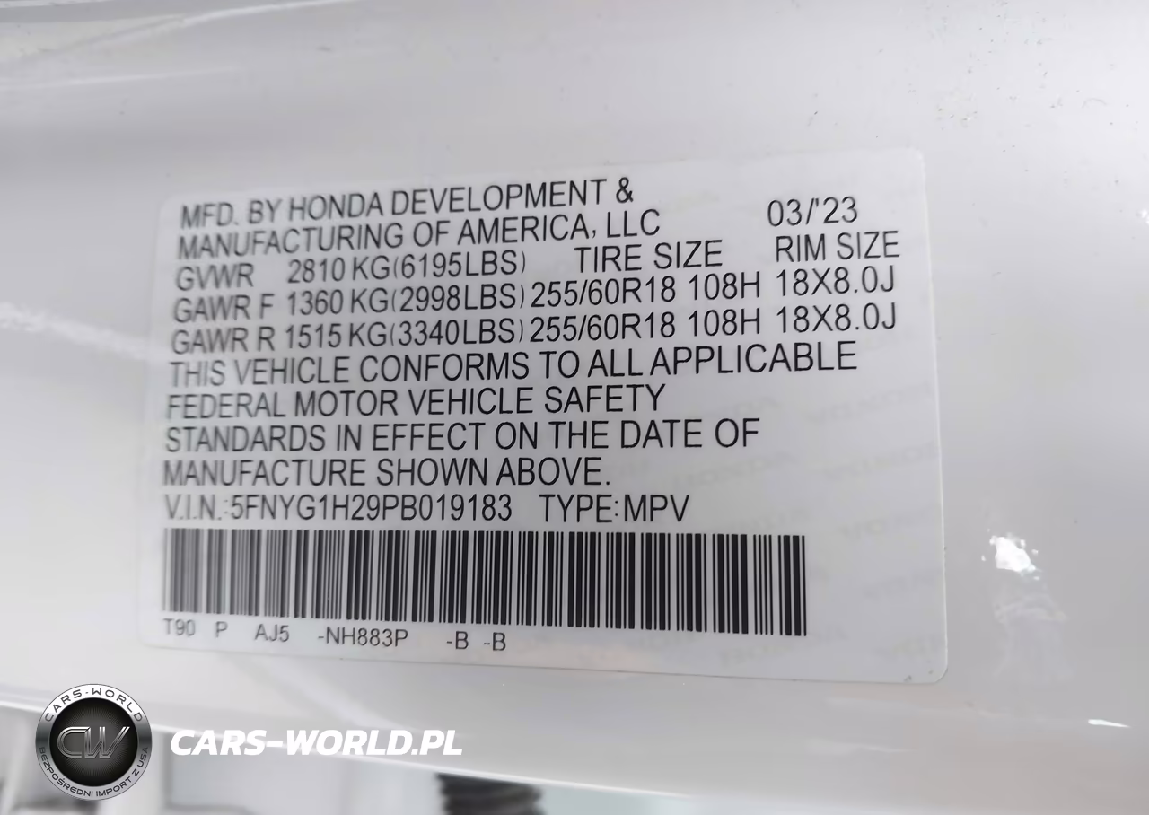 2023 Honda Pilot Awd Lx VIN:5FNYG1H29PB019183 - 9