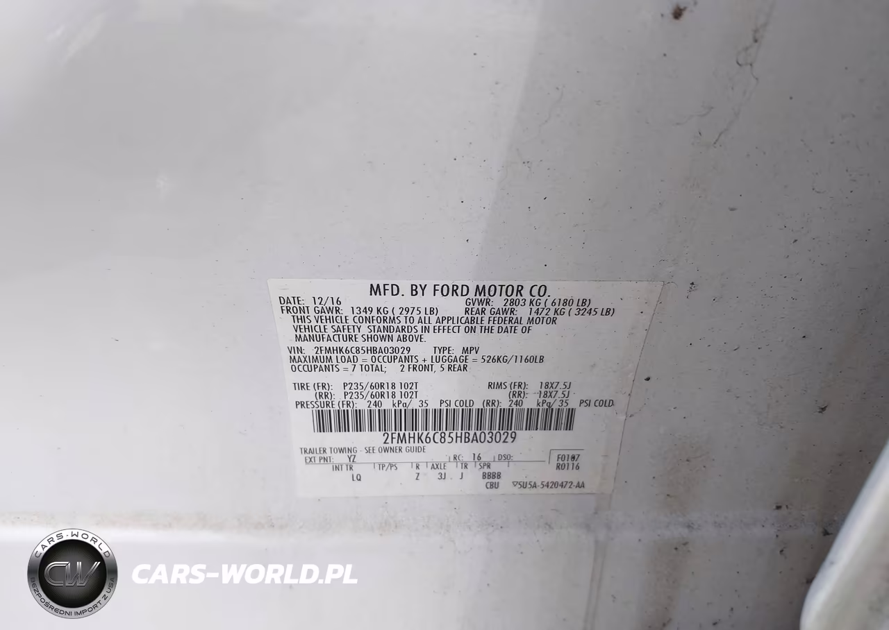 2017 Ford Flex Sel VIN:2FMHK6C85HBA03029 - 9