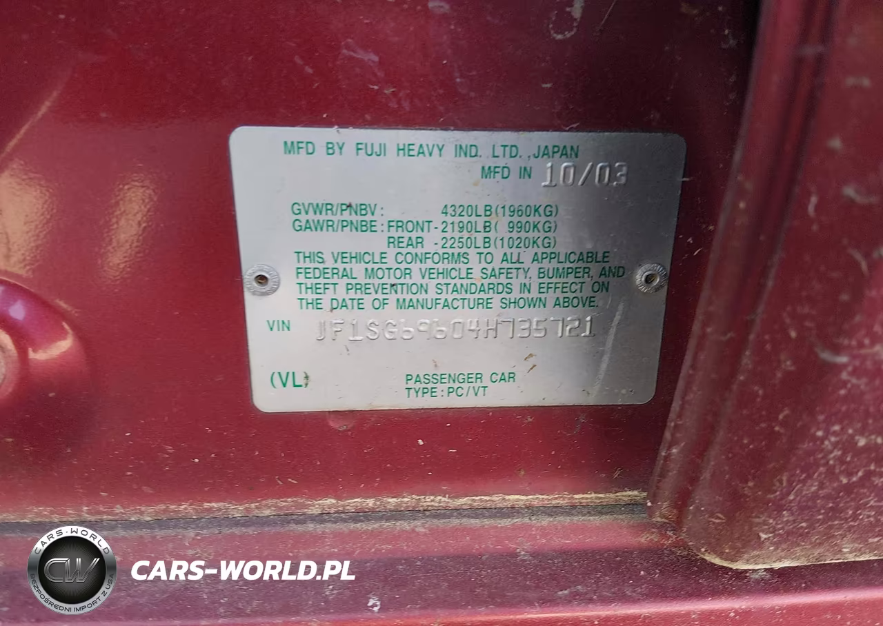 2004 Subaru Forester 2.5Xt VIN:JF1SG69604H735721 - 9
