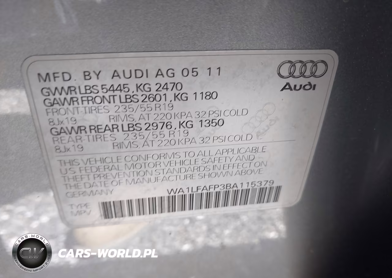 2011 Audi Q5 2.0T Premium VIN:WA1LFAFP3BA115379 - 9
