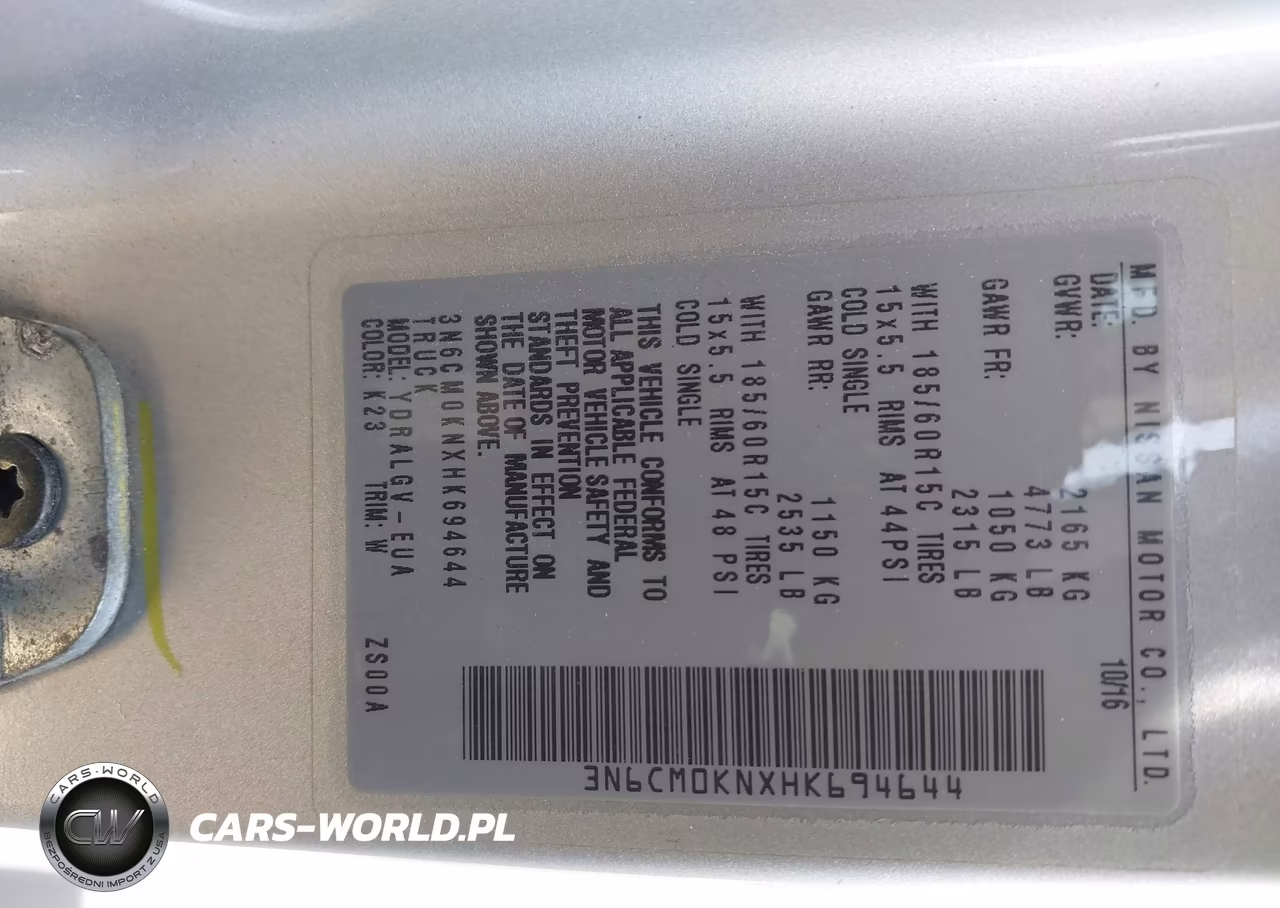 2017 Nissan Nv200 Sv VIN:3N6CM0KNXHK694644 - 9