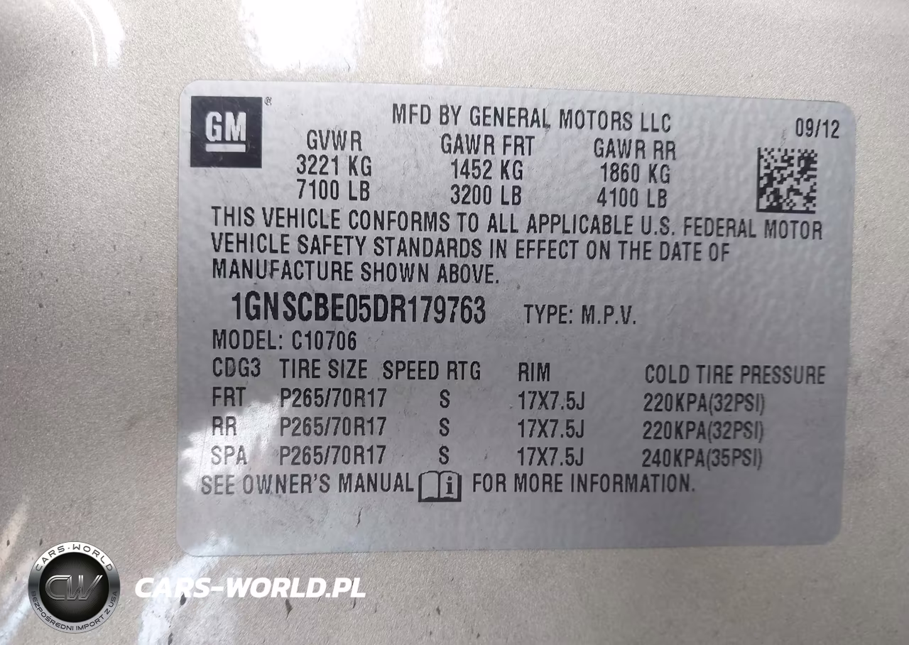 2013 Chevrolet Tahoe Lt VIN:1GNSCBE05DR179763 - 9